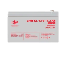 Акумулятор гелевий GreenVision LPM-GL 12V 7.2Ah  для ДБЖ та СКД
